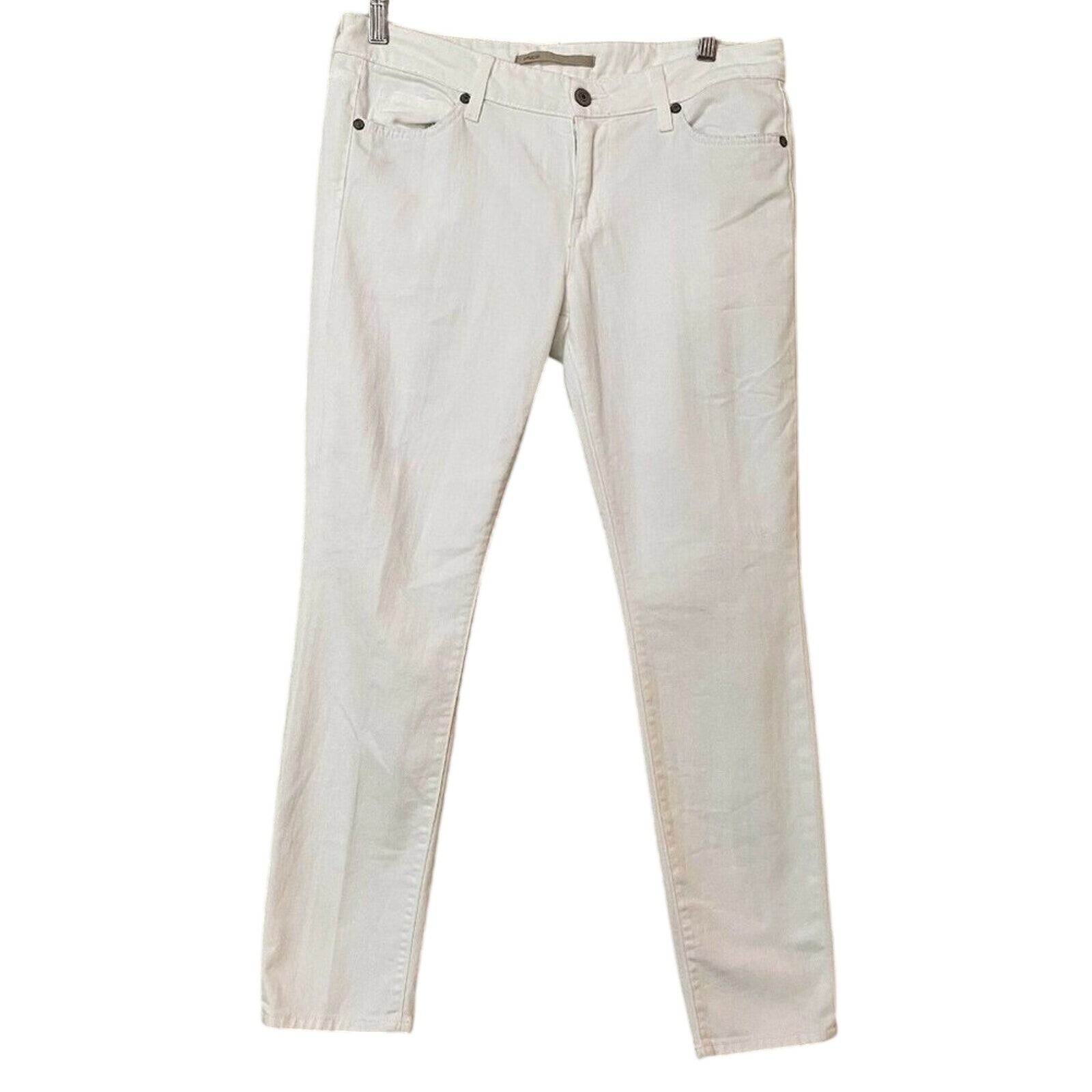 Vince White Mid Rise Skinny Ankle Jeans Womens 29 Y2k Classic Zip Fly Denim